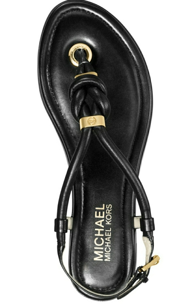 Michael Kors Holly thong sandal Black Nappa